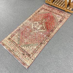 2.5x4.9 ft Turkish <b>Rug</b>, Vintage <b>Small</b> <b>Rug</b>, Red Green Abstract <b>Rug</b> - Product Image 1