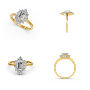 Bague de mariage en or massif 18 carats pour femme 1.52Cts VS Clarity EF Color Lab Grown Cut Diamond IGI Certified for Engagement - Product Image 4