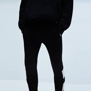 Venta al por mayor de los hombres de invierno ácido lavado chándales de alta calidad de gran tamaño personalizado cremallera completa 100% algodón Streetwear Flare Leggings - Product Image 4