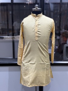 Luxury Self-Design Jacquard <b>Men</b>’s Sherwani <b>Kurta</b> – Premium Indian Pakistan Woven Ethnic Wear for Engagement & Eid Wholesale - Product Image 1