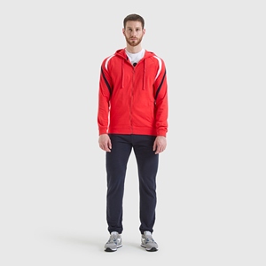 Ensemble de survêtement en molleton de coton personnalisé pour homme, fermeture éclair, motif uni, deux pièces, jogging, respirant, qualité de gros - Product Image 1