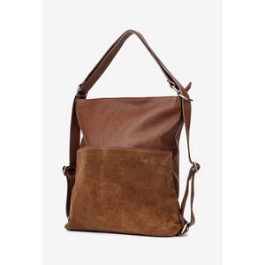 Borsa e Zaino Morbidi in Vera Pelle Scamosciata e Pelle Dollar - Made in Italy - Art. 25392 - Product Image 3