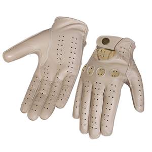 Genuine Lambskin Leather Breathable Full Finger <b>Driver</b> <b>Gloves</b> Soft Unlined Touchscreen Feature for Men - Product Image 3