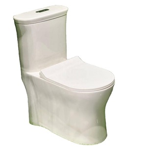 Armario de agua de una pieza sin montura de pared táctil de espalda completa cuadrada, inodoro de cerámica, lavado ciclónico para baño indio, Villa, uso al aire libre - Product Image 1