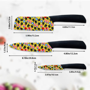 Juego de Cuchillos de Cocina Premium en Oferta, 4 Juegos de Cuchillas de Cerámica, Diseño Ambidiestro de Plástico, Cuchillo de Chef de Alta Calidad para Barbacoa y Exteriores - Product Image 5