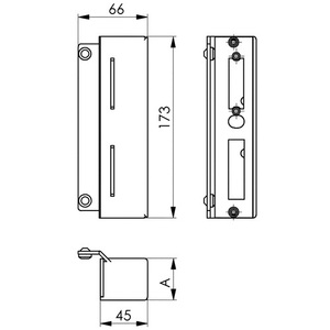 Boîtier de verrouillage 147B-40 pour ouvre-portes de garage électriques, compatible AMF, métal nu pour soudage - Product Image 4