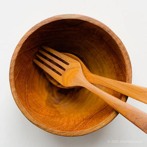 Ensemble de couverts en bois de qualité supérieure avec finition naturelle, parfait pour la table à manger, accessoires de cuisine, ensemble de 4 couverts - Product Image 5