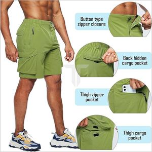 Modern Era 2024 Men's High Street Cargo Shorts Alta calidad Cómodos Personalizables Bolsillos sólidos Fabricante profesional - Product Image 6