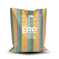 Sacs tissés en PP avec poignées coupées en D Fabricants 25kg 50kg Sac de stratification brillant tissé en polypropylène PP Sac de riz tissé en PP