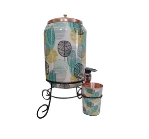 Handmade Designer Copper <b>Water</b> <b>Dispenser</b> One Tumbler Black Stand Stainless Steel Housing for Home Hotel Restaurant Kitchen Items - Product Image 5