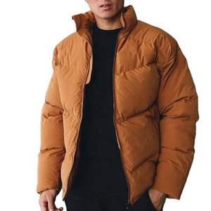Custom High Quality <b>Men</b> Puffer <b>Jacket</b> Winter Stand Collar Warm Breathable Polyester Nylon OEM Wholesale Manufacturer - Product Image 3