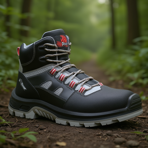 Chaussures de sécurité Cross Safety Boots Taille 45 W.11 Noir/Gris/Rouge S3S FO SR Conformes à la norme EN ISO 20345:2022 - Product Image 3