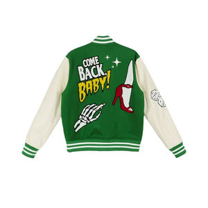 2025 New Arrivals Men's Fashion Baseball Jacket with Stand Collar Varsity Pocket Street Style Winter Coat for Men - Product Image 2