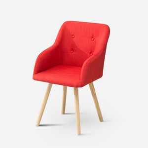 Modern Ergonomic Executive Office Chair with Oak <b>Legs</b> & PU Leather Seat - Product Image 5