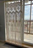 Accessoires faits main bohèmes, décoration en coton, grande tapisserie murale, rideau de porte en macramé suspendu
