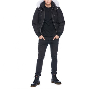 High Quality Wholesale Customized Logo Winter Men's <b>Mandarin</b> <b>Collar</b> Windproof Eco-Friendly Fleece Bomber <b>Jacket</b> - Product Image 5