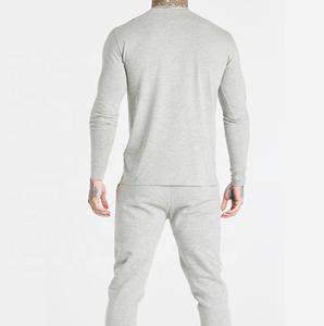 Manches longues respirant léger motif à carreaux sport exercice t-shirt pour hommes en gros coton Polyester hommes t-shirts personnalisés - Product Image 3