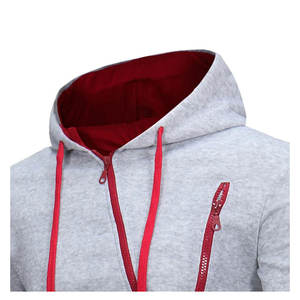 Men's Hoodies 2024 New Diagonal Zipper Quarter Zip Hoodies for Men Rich Cotton. - Product Image 5