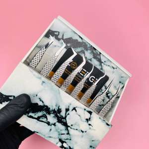 แหนบถอนขนตาอุปกรณ์แต่งหน้าขนตาสีเงินแหนบถอนขนตาคิ้วฉลากส่วนตัวโดย zonedge - Product Image 2