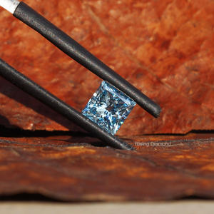 Exclusif 2.0 Ct taille princesse fantaisie couleur bleue diamant cultivé en laboratoire CVD couleur fantaisie diamant en vrac pour bague - Product Image 1