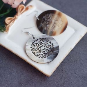 SUR NATUREL BUFFALO Antique à la mode corne de buffle boucle d'oreille pour les meilleures ventes de bijoux femmes Design moderne corne boucle d'oreille pour - Product Image 6