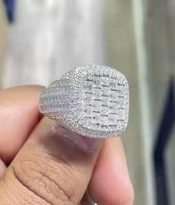 Anillo de Compromiso Personalizado para Hombre y Mujer, Plata de Ley, Engaste de Puntas, Moissanita, Perla de Agua Dulce, Anillo de Lujo Certificado - Product Image 2