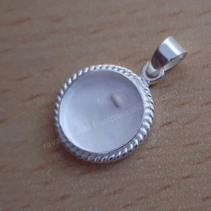925 Sterling Silver Round Bezel Cup Pendentif Taille 3 à 30mm pour Cabochon Stone Setting DIY Jewelry Making Supplies Wholesale - Product Image 3