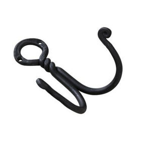 Wrought Iron Metal Vintage Adjustable Wall <b>Hooks</b> <b>Black</b> Coated for Home Living Room Bathroom Decorations Hanging Clothing <b>Coat</b> - Product Image 5