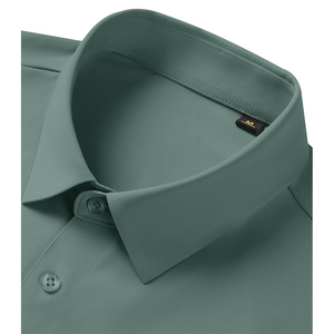 Camisa de vestir para hombre, camisa de ajuste Regular Stretch Stain Shield con botones para hombre, camisas transpirables teñidas en hilo para hombre - Product Image 4