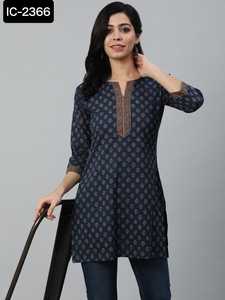 Precio al por mayor Casual Daily Wear Party Wear Colecciones Short Cotton Printed Kurtis New Salwar Kameez Trajes para mujeres Indian - Product Image 5