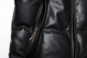 Chaqueta de Plumón de Pato Blanco con Piel de Oveja Genuina, Chaqueta con Capucha de Piel de Cabra para Hombre, Abrigo Cálido y Grueso para Invierno - Product Image 6