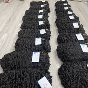 Extensions de cheveux bouclés birmans tendance, cheveux humains vierges vietnamiens, cheveux vierges cambodgiens, double trame, pointes épaisses - Product Image 3