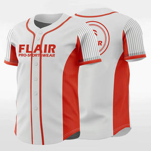 Maillots de softball et de baseball en polyester à col ras du cou respirants personnalisables de grande taille avec imprimé uni sublimé - Product Image 5