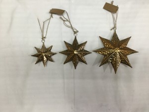 Noël Tendance Suspendu En Métal Étoile Ornement Boule De Noël Et Décoration D'arbre Avec Des Techniques D'impression Par Sublimation Boîte Emballée - Product Image 2