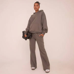 Ensemble de survêtement 2 pièces pour femmes gris anthracite de qualité supérieure Sweat à capuche et pantalon de survêtement Ensemble de survêtement 2 pièces pour femmes pleine longueur - Product Image 3