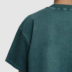 Camiseta con estampado personalizado de lavado ácido para hombre, camiseta gráfica de talla grande de algodón Vintage 100% con logotipo - Product Image 4