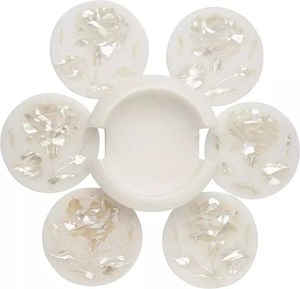 Elegant Flamed Marble Drinkware Coasters Big Slab Excellent Quality for Indoor Home Bar Dining Table and Villas Durable - Product Image 4