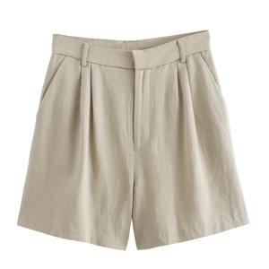 Nuevo conjunto de dos piezas de verano para mujer, chaleco informal de Color sólido, chaqueta y pantalones cortos, traje de dos piezas elegante de calle para mujer - Product Image 4