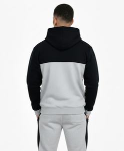 Men's Casual 2-Piece Printed Solid Sweatsuit Quarter Zip Hoodie Jogger Sweatpants Lightweight Fleece 100% Cotton Breathable - Product Image 2