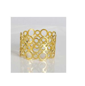 Élevez les tables de mariage avec des ronds de serviette métalliques minimalistes simples faits à la main avec un style de conception occidentale moderne - Product Image 6