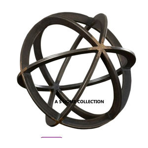 Nouvel arrivage de sculpture en métal moulé d'aluminium avec socle en bois plaqué argent pour la décoration de la maison ou du bureau - Product Image 3