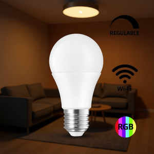 Ampoule LED intelligente RGBW WiFi STANDARD E27 9W, éclairage intelligent RGBW régulé - Product Image 3