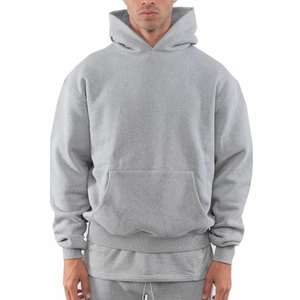 Sweat-shirts à capuche en molleton français vierge de haute qualité pour hommes, streetwear, sweats à capuche surdimensionnés à épaules tombantes pour l'usine - Product Image 4