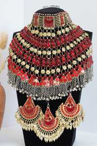 Ensembles en acier inoxydable afghan de style traditionnel de haute qualité ensembles de boucles d'oreilles de mariage vintage pour les femmes pour les fêtes de fiançailles - Product Image 3