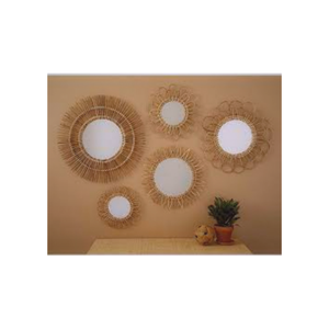 Espejo de pared de ratán de alta calidad, decoración ecológica para el hogar, artesanía, Color personalizado, fabricante de Vietnam - Product Image 4