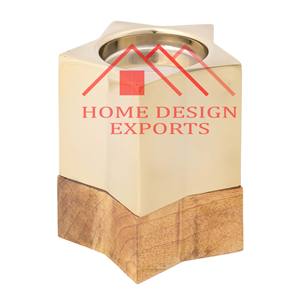 Centres de table Unique fait à la main bougeoir votif à vendre en gros prix le plus bas en bois chauffe-plat bougeoir - Product Image 4