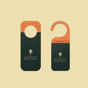 Impression d'étiquette de cintres de porte de publicité de flyers suspendus personnalisés - Product Image 1