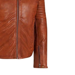 New Arrivals Wholesale Price High Quality Oem Design <b>Men</b> Leather <b>Jacket</b> <b>Slim</b> <b>Fit</b> Stylish Comfortable Low Price Leather <b>Jacket</b> - Product Image 6