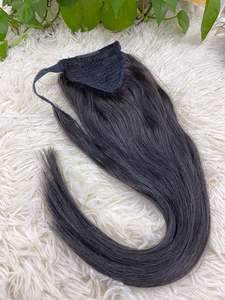 Meilleures ventes 100% extensions de queue de cheval de cheveux humains Remy naturels avec style de vague naturelle pour les femmes noires du Vietnam - Product Image 5