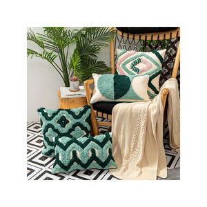 Best Selling Boho Geometric <b>Tufted</b> Embroidery Tassel <b>Cushion</b> <b>Cover</b> Handmade Cotton for Home Living Room Hotel Use Thanksgiving - Product Image 1